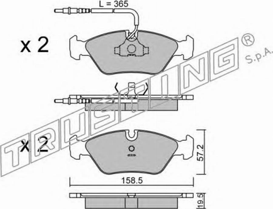 Trusting 093.2 - Bremžu uzliku kompl., Disku bremzes www.autospares.lv