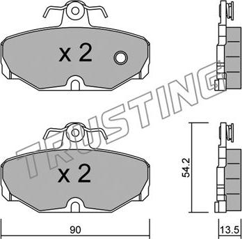 Trusting 097.0 - Bremžu uzliku kompl., Disku bremzes www.autospares.lv