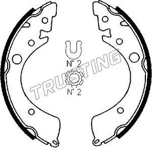 Trusting 044.008 - Bremžu loku komplekts www.autospares.lv