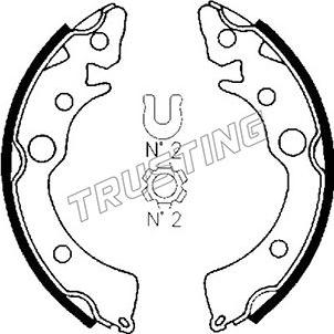 Trusting 044.007 - Bremžu loku komplekts www.autospares.lv