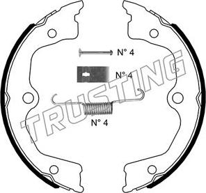 Trusting 044.030K - Bremžu loku kompl., Stāvbremze www.autospares.lv