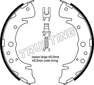 Trusting 046.207 - Brake Shoe Set www.autospares.lv