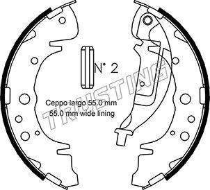 Trusting 046.216 - Brake Shoe Set www.autospares.lv