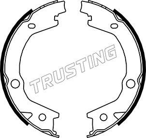 Trusting 046.220 - Brake Shoe Set, parking brake www.autospares.lv