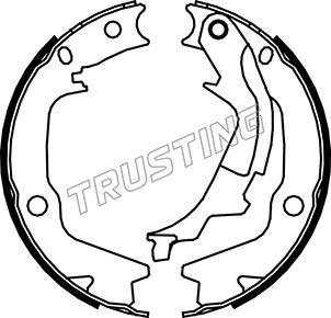 Trusting 046.222 - Brake Shoe Set, parking brake www.autospares.lv