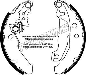 Trusting 040.145Y - Bremžu loku komplekts www.autospares.lv