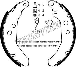 Trusting 040.129K - Bremžu loku komplekts www.autospares.lv