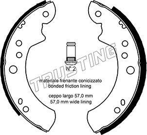 Trusting 040.127 - Bremžu loku komplekts www.autospares.lv