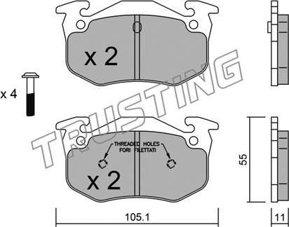 Trusting 040.1 - Bremžu uzliku kompl., Disku bremzes autospares.lv