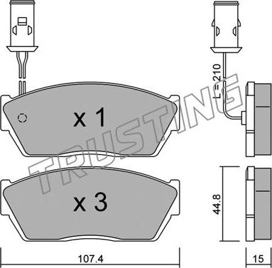 Trusting 056.1 - Brake Pad Set, disc brake www.autospares.lv