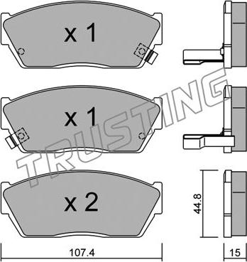 Trusting 056.2 - Brake Pad Set, disc brake www.autospares.lv