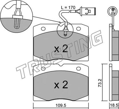 Trusting 053.2 - Bremžu uzliku kompl., Disku bremzes www.autospares.lv