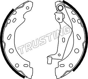 Trusting 052.124 - Комплект тормозных колодок, барабанные www.autospares.lv