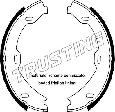 Trusting 052.128 - Bremžu loku kompl., Stāvbremze www.autospares.lv