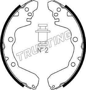 Trusting 064.165 - Brake Shoe Set www.autospares.lv