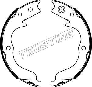 Trusting 064.180 - Brake Shoe Set, parking brake www.autospares.lv