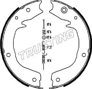 Trusting 064.179K - Bremžu loku kompl., Stāvbremze www.autospares.lv