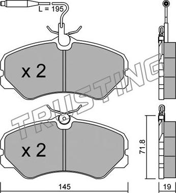 Trusting 060.1 - Bremžu uzliku kompl., Disku bremzes www.autospares.lv