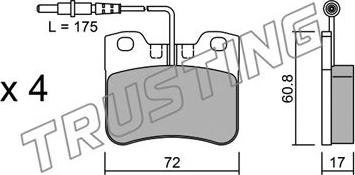 Trusting 062.1 - Bremžu uzliku kompl., Disku bremzes www.autospares.lv