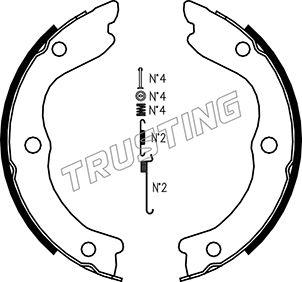 Trusting 067.196K - Bremžu loku kompl., Stāvbremze www.autospares.lv