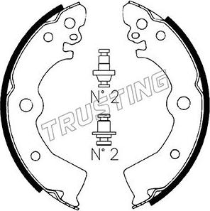 Trusting 067.182 - Brake Shoe Set www.autospares.lv