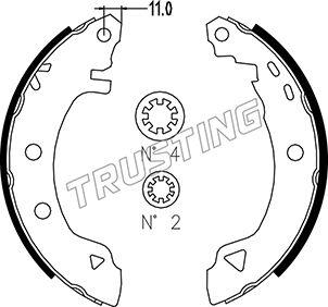 Trusting 004.008 - Bremžu loku komplekts www.autospares.lv