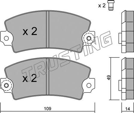 Trusting 005.5 - Bremžu uzliku kompl., Disku bremzes autospares.lv