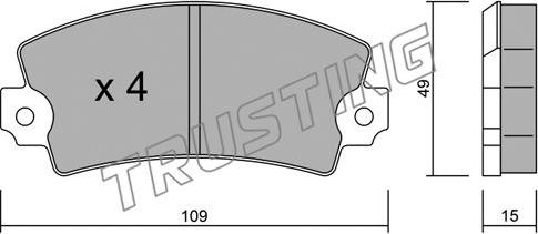 Trusting 005.2 - Bremžu uzliku kompl., Disku bremzes autospares.lv