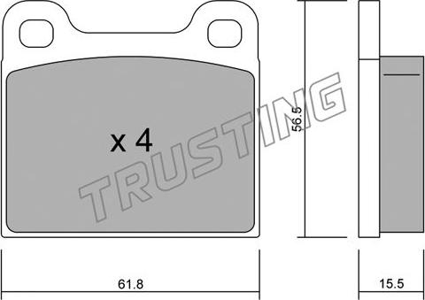 Trusting 003.4 - Bremžu uzliku kompl., Disku bremzes www.autospares.lv