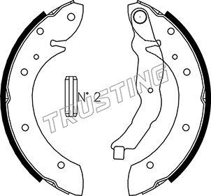 Trusting 019.025 - Brake Shoe Set www.autospares.lv