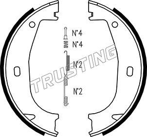 Trusting 019.026K - Bremžu loku kompl., Stāvbremze autospares.lv