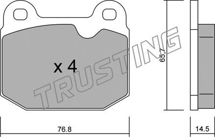 Trusting 015.3 - Bremžu uzliku kompl., Disku bremzes autospares.lv