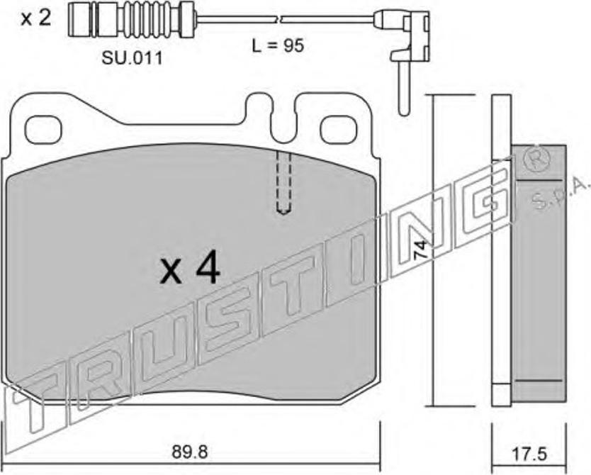 Trusting 0131W - Bremžu uzliku kompl., Disku bremzes www.autospares.lv