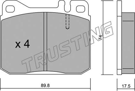 Trusting 013.1 - Bremžu uzliku kompl., Disku bremzes www.autospares.lv