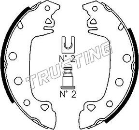 Trusting 088.204 - Brake Shoe Set www.autospares.lv