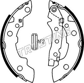 Trusting 088.208 - Brake Shoe Set www.autospares.lv