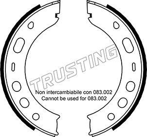 Trusting 083.001 - Bremžu loku kompl., Stāvbremze www.autospares.lv