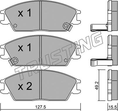 Trusting 083.1 - Bremžu uzliku kompl., Disku bremzes www.autospares.lv