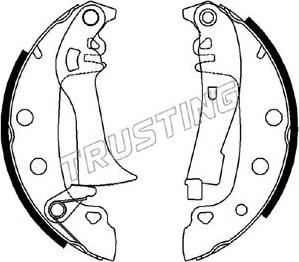 Trusting 034.080 - Brake Shoe Set www.autospares.lv