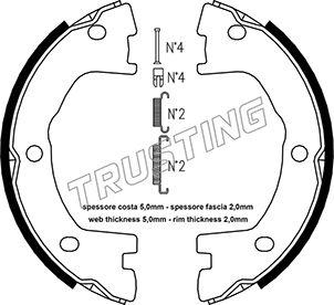 Trusting 034.101K - Bremžu loku kompl., Stāvbremze www.autospares.lv