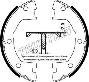 Trusting 034.101 - Bremžu loku kompl., Stāvbremze www.autospares.lv