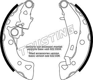 Trusting 022.034Y - Bremžu loku komplekts www.autospares.lv