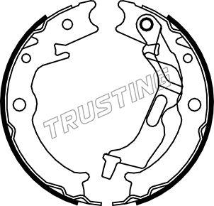 Trusting 027.007 - Brake Shoe Set, parking brake www.autospares.lv