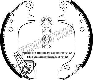 Trusting 079.180Y - Bremžu loku komplekts www.autospares.lv