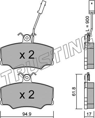 Trusting 078.0 - Bremžu uzliku kompl., Disku bremzes www.autospares.lv