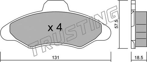 Trusting 073.0 - Bremžu uzliku kompl., Disku bremzes www.autospares.lv