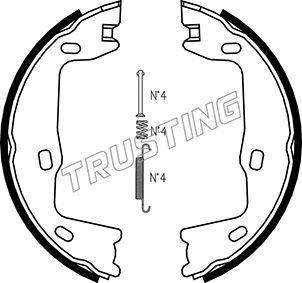 Trusting 073.159K - Bremžu loku kompl., Stāvbremze www.autospares.lv