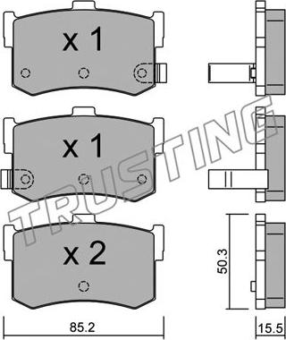 Trusting 194.0 - Bremžu uzliku kompl., Disku bremzes www.autospares.lv