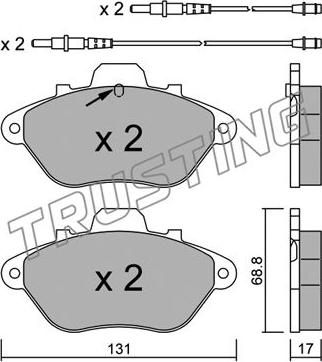 Trusting 192.1 - Bremžu uzliku kompl., Disku bremzes www.autospares.lv