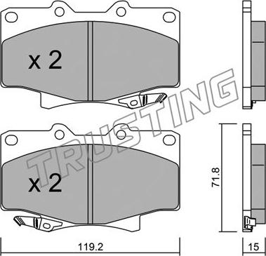 Trusting 156.0 - Bremžu uzliku kompl., Disku bremzes www.autospares.lv